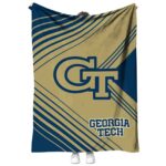 georgia tech yellow jackets diagonal stripes gold blanket best selling