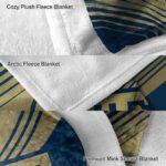 georgia tech yellow jackets diagonal stripes gold blanket best selling