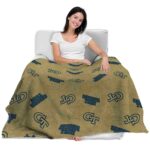 georgia tech yellow jackets diehard fans gold blanket best selling