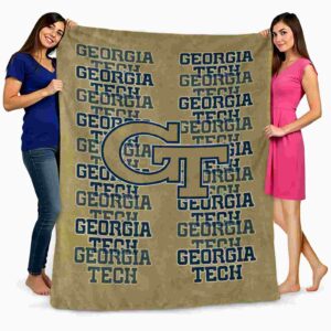 georgia tech yellow jackets fan pride gold blanket fashion forward