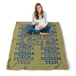 georgia tech yellow jackets fan pride gold blanket best selling