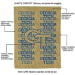 georgia tech yellow jackets fan pride gold blanket best selling