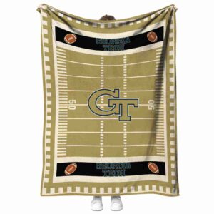 georgia tech yellow jackets football field gold blanket best selling