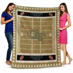 georgia tech yellow jackets football field gold blanket best selling