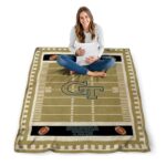 georgia tech yellow jackets football field gold blanket best selling