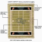 georgia tech yellow jackets football field gold blanket best selling