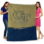 georgia tech yellow jackets gradient dots gold blanket best selling
