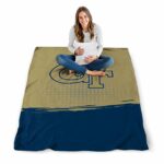 georgia tech yellow jackets gradient dots gold blanket best selling