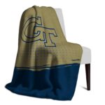 georgia tech yellow jackets gradient dots gold blanket best selling