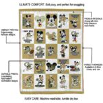 georgia tech yellow jackets mickey minnie gold white blanket new arrival