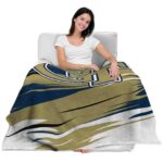 georgia tech yellow jackets paint streaks gold white blanket best selling