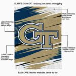 georgia tech yellow jackets paint streaks gold white blanket best selling