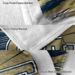 georgia tech yellow jackets paint streaks gold white blanket best selling