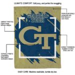 georgia tech yellow jackets splatter effect gold blanket best selling