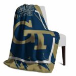 georgia tech yellow jackets splatter effect gold blanket best selling