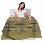 georgia tech yellow jackets striped pattern gold blanket latest model