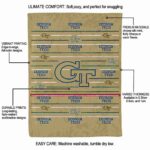 georgia tech yellow jackets striped pattern gold blanket new arrival