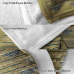 georgia tech yellow jackets striped pattern gold blanket premium grade