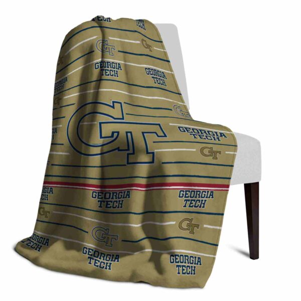georgia tech yellow jackets striped pattern gold blanket top rated