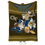 Georgia Tech Yellow Jackets Three Musketeers Gold Blanket 1 georgia tech yellow jackets three musketeers gold blanket best selling