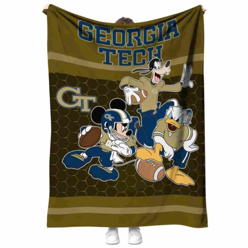 georgia tech yellow jackets three musketeers gold blanket best selling