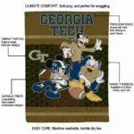georgia tech yellow jackets three musketeers gold blanket best selling