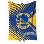 golden state warriors diagonal stripes blue blanket best selling