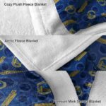 golden state warriors diehard fans blue blanket premium grade