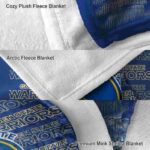 golden state warriors fan pride blue blanket premium grade