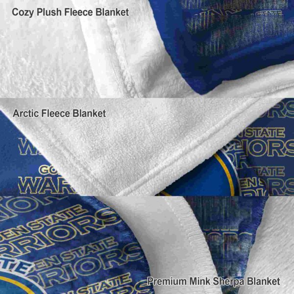 golden state warriors fan pride blue blanket premium grade