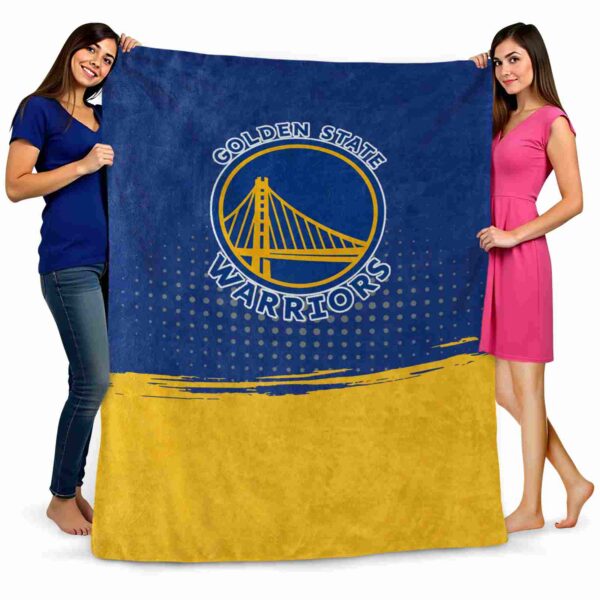 golden state warriors gradient dots blue blanket fashion forward