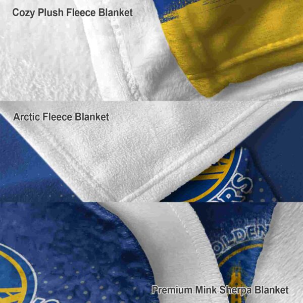 golden state warriors gradient dots blue blanket premium grade