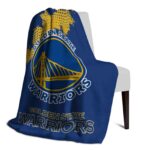 golden state warriors grunge texture blue blanket best selling
