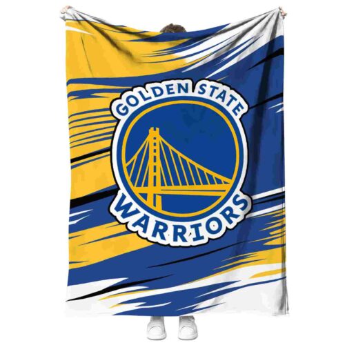 golden state warriors paint streaks blue white blanket best selling