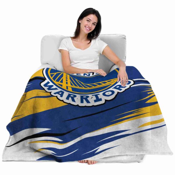 golden state warriors paint streaks blue white blanket latest model