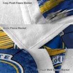 golden state warriors paint streaks blue white blanket premium grade