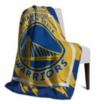 golden state warriors splatter effect blue blanket best selling