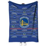 golden state warriors striped pattern blue blanket best selling