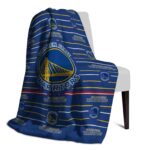 golden state warriors striped pattern blue blanket best selling