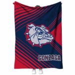 gonzaga bulldogs diagonal stripes blue blanket best selling