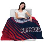 gonzaga bulldogs diagonal stripes blue blanket best selling