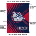 gonzaga bulldogs diagonal stripes blue blanket best selling