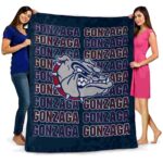 gonzaga bulldogs fan pride blue blanket fashion forward