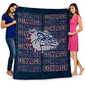 gonzaga bulldogs fan pride blue blanket fashion forward