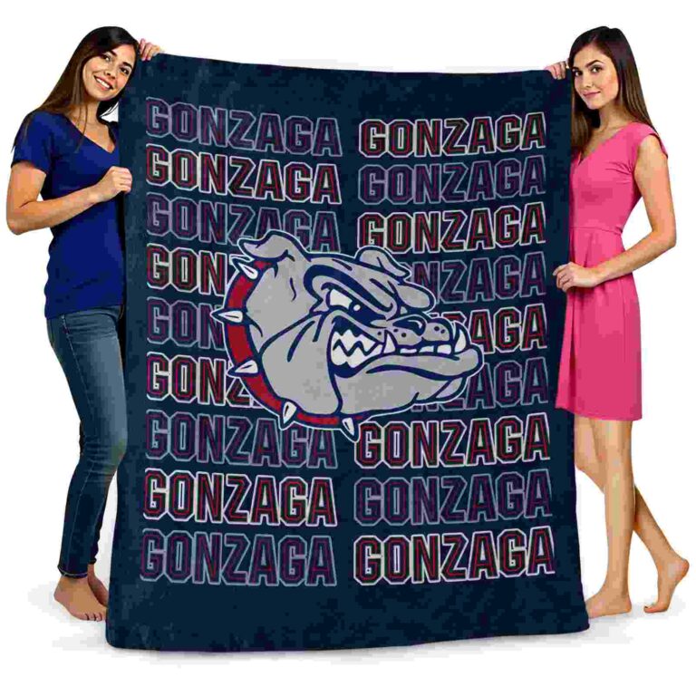 gonzaga bulldogs fan pride blue blanket fashion forward
