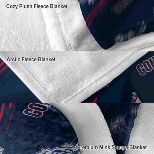 gonzaga bulldogs fan spirit blue blanket premium grade