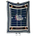 gonzaga bulldogs football field blue blanket best selling
