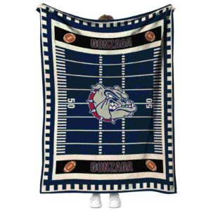 gonzaga bulldogs football field blue blanket best selling