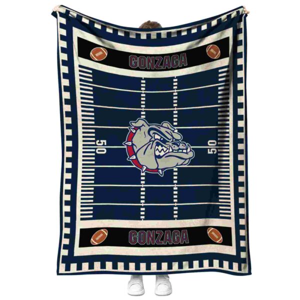 gonzaga bulldogs football field blue blanket best selling