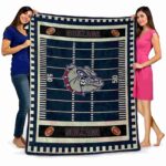 gonzaga bulldogs football field blue blanket fashion forward
